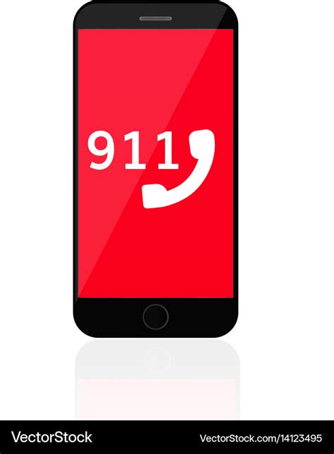 911 emergency call number mobile phone Royalty Free Vector