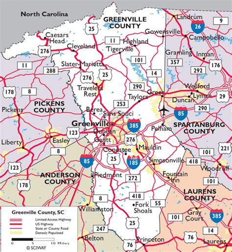 Maps of Greenville County, South Carolina