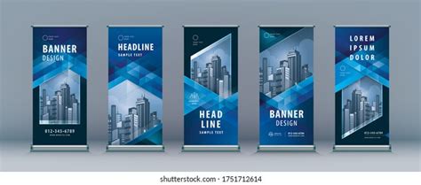 Business Roll Set Standee Design Banner Stock Vector (Royalty Free ...