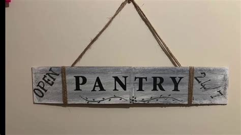 Farmhouse Pantry Sign - YouTube