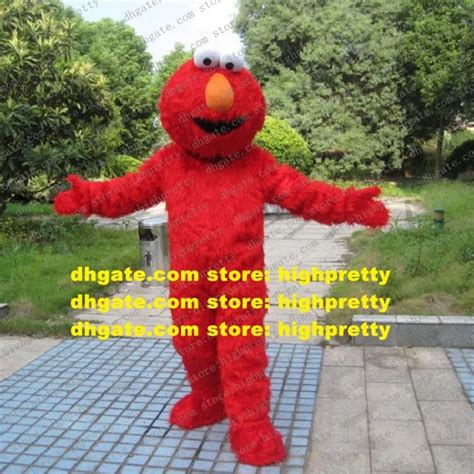 Long Fur Elmo Monster Cookie Mascot Costume Adult Cartoon Character ...