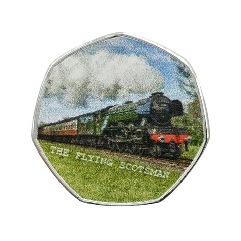 The Flying Scotsman Commemorative Coin .999 Silver Plated Iconic Steam Train - Etsy