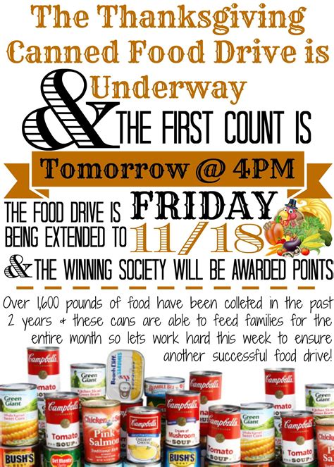 Thanksgiving canned food drive flyer | Food drive flyer, Canned food ...