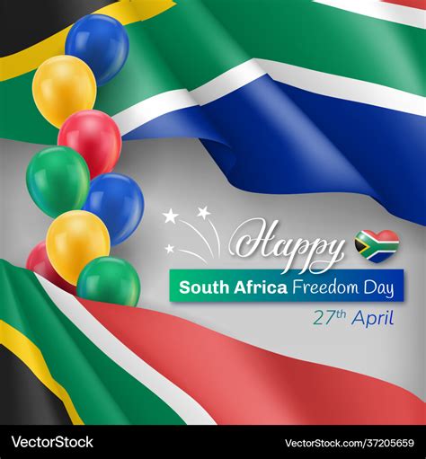 Happy south africa freedom day patriotic backdrop Vector Image