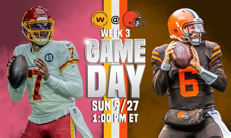 Watch Washington vs. Browns live stream: tv channel, start time