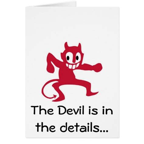 Devil is in the details. cards | Zazzle