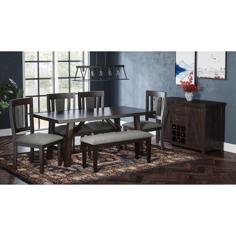 Jofran American Rustics Table and Chair Set with Dining Bench | Jofran ...