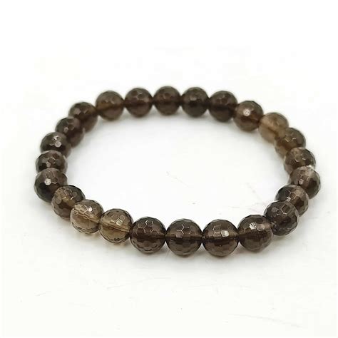 Buy Faceted Smoky Quartz Bracelet 8mm Negativity Neutralizer