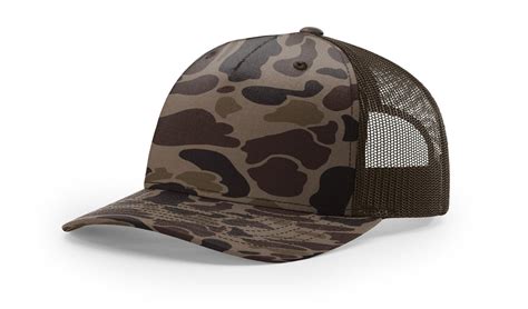 Richardson 112PFP Duck Camo Bottomland Camo Hat Five Panel Hat Trucker