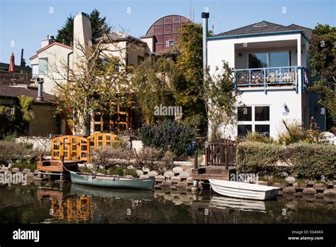 Venice Canal Historic District houses, Venice Beach, Los Angeles ...