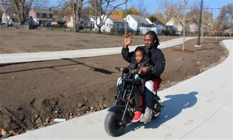 A section of the Joe Louis Greenway opens along the former railroad on Detroit's west side ...