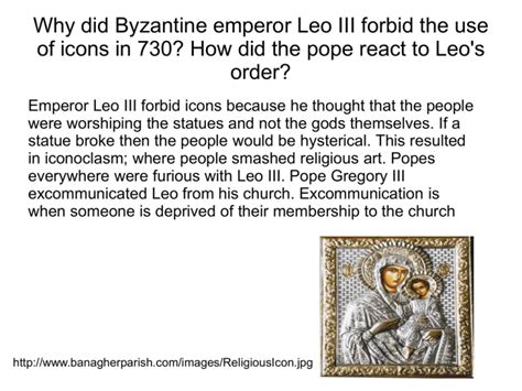 Why did Byzantine emperor Leo III forbid the use of icons in 730