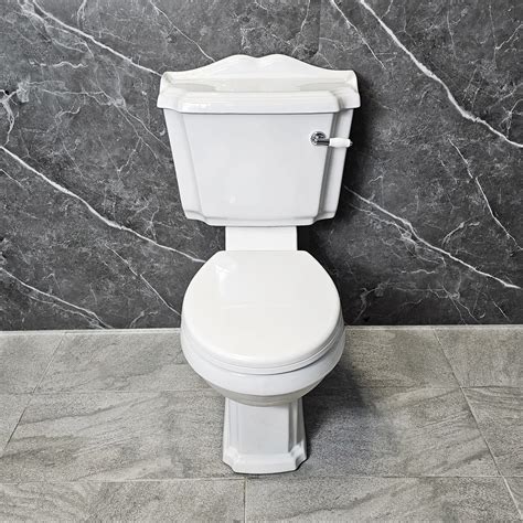 Legend Traditional Victorian Style Close Coupled Toilet With Soft Close Seat - Compare The Bathroom