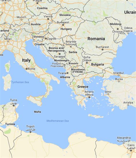 Italy Greece Turkey Map - Middle East Political Map