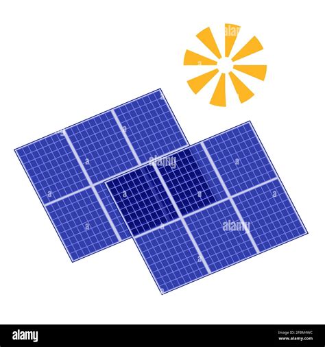 Solar Panels vector illustration, energy of sun icon, alternative green renewable energy source ...