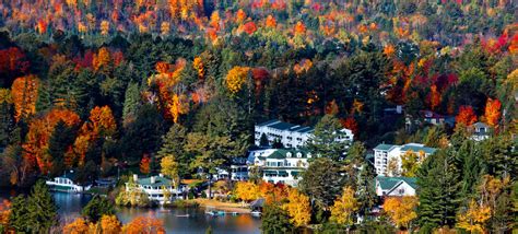 Fall Foliage at Mirror Lake Inn Resort and Spa on Lake Placid - Luxe ...