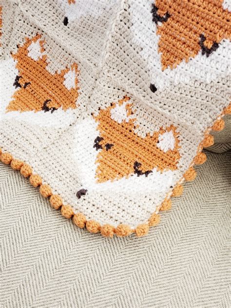 Fox Crochet Pattern Crochet Baby Blanket Foxes Fox Baby | Etsy