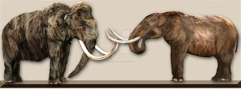 Mammoth vs Mastodon by Dantheman9758 on DeviantArt