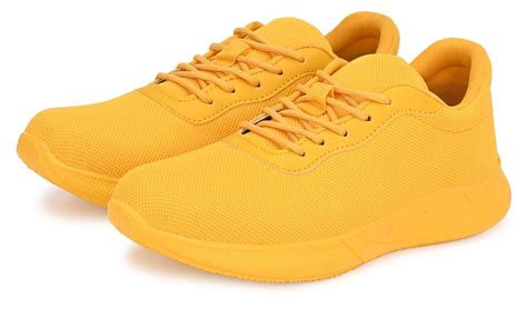 Buy CREER Men's Stylish Casual Yellow Sneakers Shoes at Amazon.in