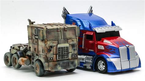 Transformers Movie 4 5 REPAINT Evasion Optimus Prime Knight Optimus Prime Truck Car Robot Toys ...