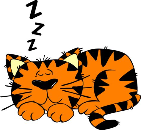 Sleeping Cat 1 Clip Art at Clker.com - vector clip art online, royalty ...