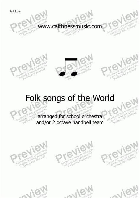 Folk Songs of the World from caithnessmusic.com - Sheet Music PDF file