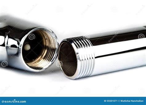 Chrome pipe stock image. Image of engineering, objects - 55501071