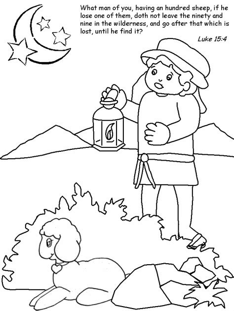 Parable Of Lost Sheep - Coloring Pages - Coloring Home