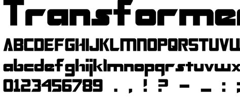 Transformers font – Artofit