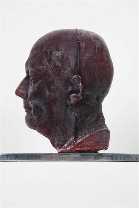 Artist Uses His Own Blood to Create Frozen Self Portrait Sculptures of ...