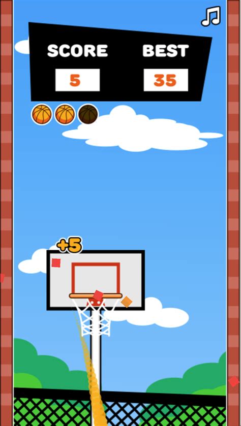 🕹️ Play Dunk Fall Game: Free Online Basketball on a Rope Shooting Video ...