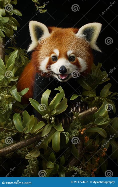 Endangered Red Panda In Its Habitat Royalty-Free Stock Photography ...