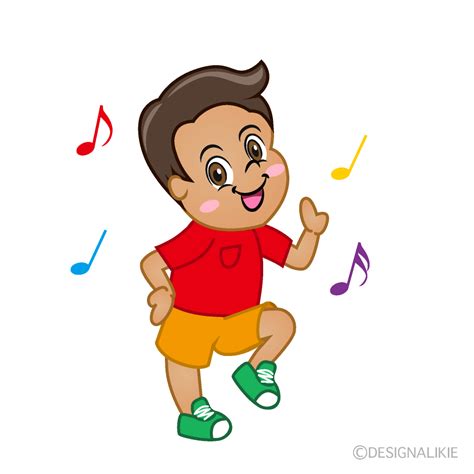 Dancing Boy Cartoon Free PNG Image｜Illustoon