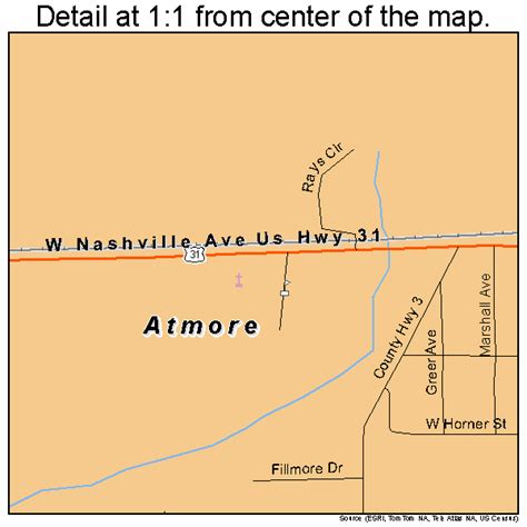 Atmore Alabama Street Map 0103004