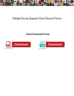 Fillable Online Dekalb County Superior Court Divorce Forms. Dekalb ...