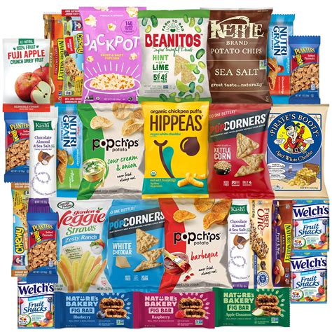 Variety Fun Healthy Snacks Care Package (30 Count) Cookies Chips ...