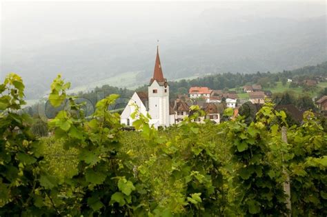 An image of church in the vineyard | Stock image | Colourbox