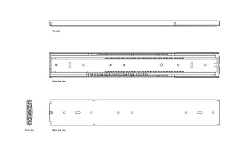 Cabinet Drawer Slides - Free CAD Drawings