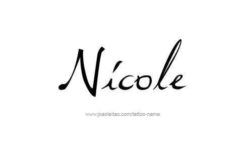 Nicole Name Tattoo Designs