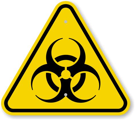 ISO Biological Hazard Warning Sign Symbol - Ships Free, SKU: IS-2110 - MySafetySign.com