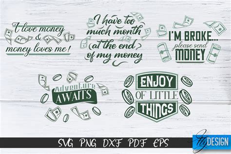 Money Quotes SVG | SVG Bundle | Funny Sayings SVG By Fly Design | TheHungryJPEG