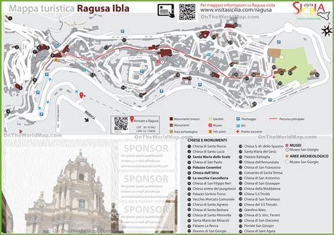 Ragusa Ibla tourist map - Ontheworldmap.com