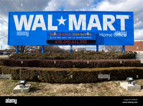 Wal-Mart's new sign showing its new "Save Money, Live Better" slogan at ...