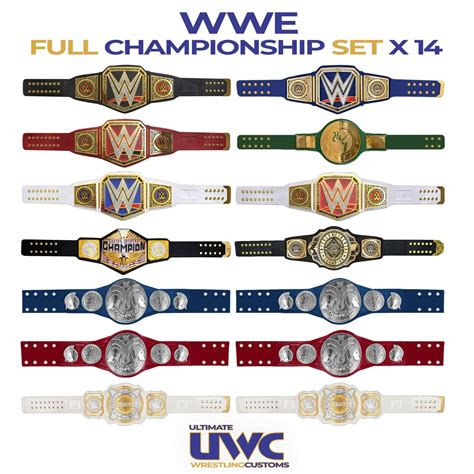 WWE Belts Full Custom Set x 14 for Mattel / Elite Figures | eBay