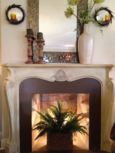 fireplace | Empty fireplace ideas, Fireplace decor summer, Fireplace