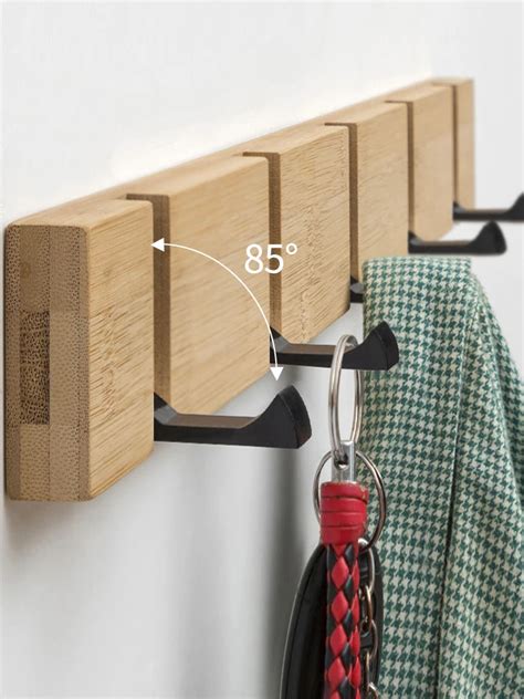 Creative Clothes Hook Wall mounted Antique Coat Hooks White 2/3/4/5 Folding Hook Key holder ...