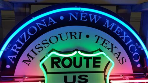 Custom Route 66 Tin Neon Sign at Indy Road Art 2020 as M345 - Mecum ...