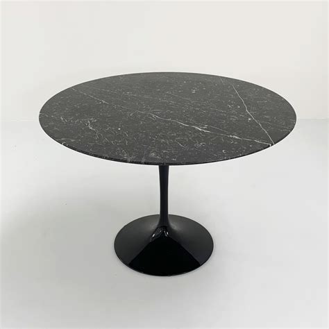 Black Marble Tulip Dining Table by Eero Saarinen for Knoll, 1970s | #172252