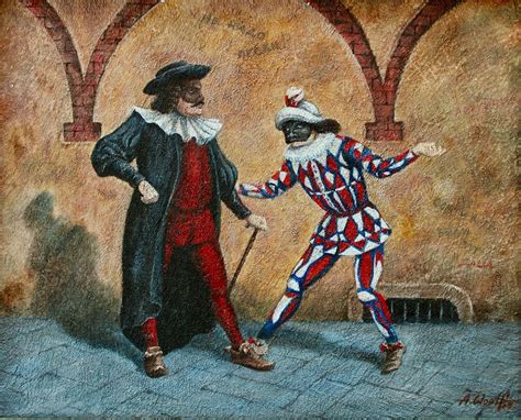 Pantalone and Arlecchino Italian Commedia dell'arte | Etsy