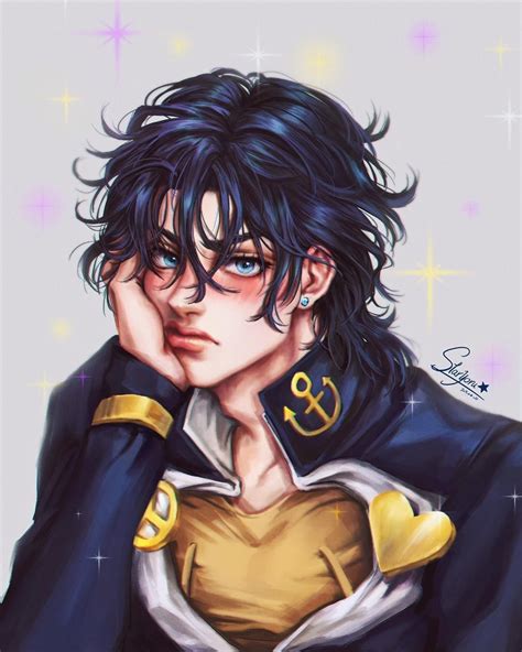 Starヨル★ on Instagram: “I was commissioned to draw Fluffy blushed Josuke ...